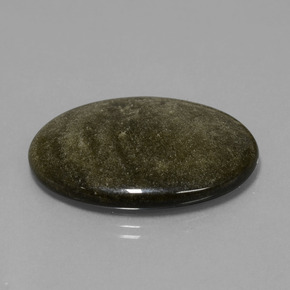 28,74 ctw natürlicher schwarzer Obsidian, Oval Schliff, Lichtundurchlässig