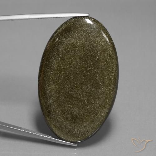 9,17 ctw natürlicher braun-schwarz Obsidian, Oval, Lichtundurchlässig