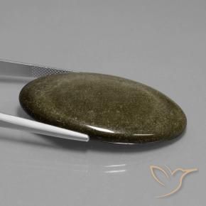 9,17 ctw natürlicher braun-schwarz Obsidian, Oval, Lichtundurchlässig