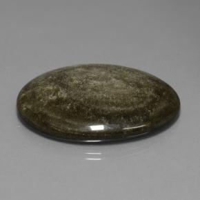 57,33 ctw natürlicher goldener Obsidian, Oval Schliff, Lichtundurchlässig
