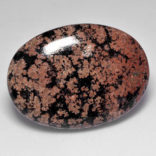 44,88 ctw natürlicher mehrfarbiger Obsidian, Oval Schliff, Lichtundurchlässig
