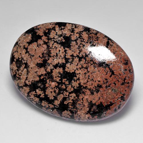 44,88 ctw natürlicher mehrfarbiger Obsidian, Oval Schliff, Lichtundurchlässig