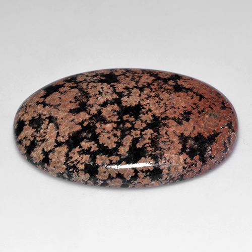 44,88 ctw natürlicher mehrfarbiger Obsidian, Oval Schliff, Lichtundurchlässig
