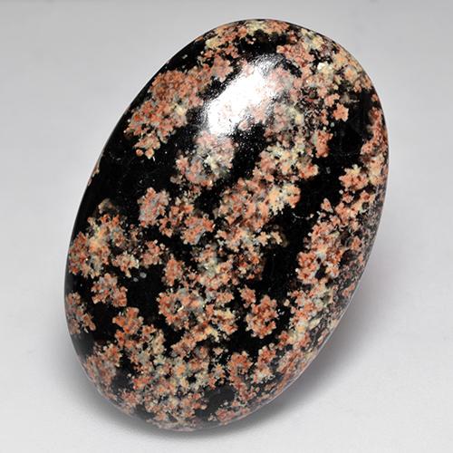 31,25 ctw natürlicher mehrfarbiger Obsidian, Oval Schliff, Lichtundurchlässig