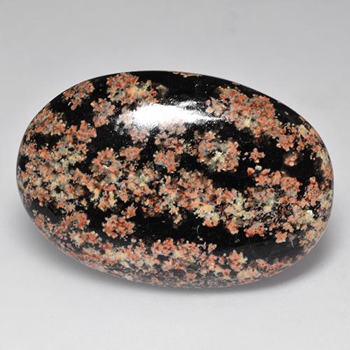 31,25 ctw natürlicher mehrfarbiger Obsidian, Oval Schliff, Lichtundurchlässig