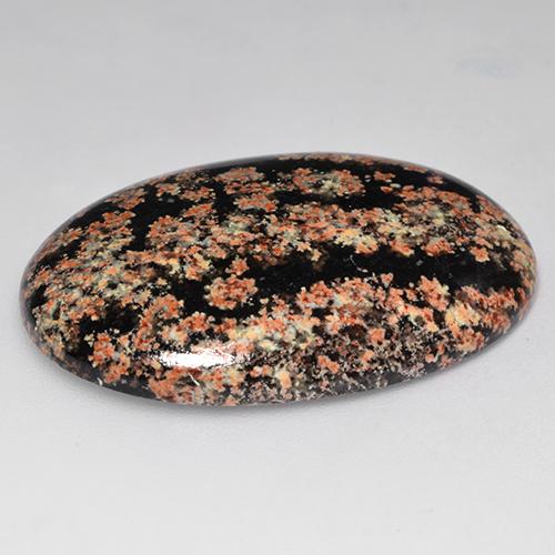 31,25 ctw natürlicher mehrfarbiger Obsidian, Oval Schliff, Lichtundurchlässig