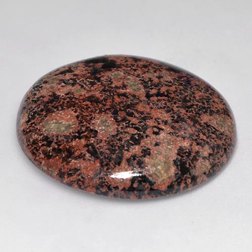 25,39 ctw natürlicher Mehrfarbig Obsidian, Rundschliff, Lichtundurchlässig