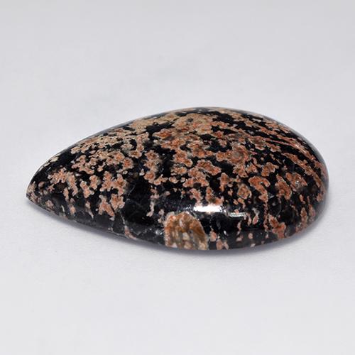 9,17 ctw natürlicher Mehrfarbig Obsidian, Birnenform, Lichtundurchlässig