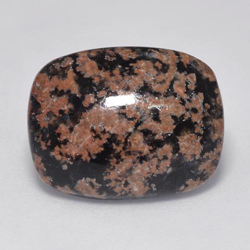 6,39 ctw natürlicher mehrfarbiger Obsidian, Kissenschliff, Lichtundurchlässig