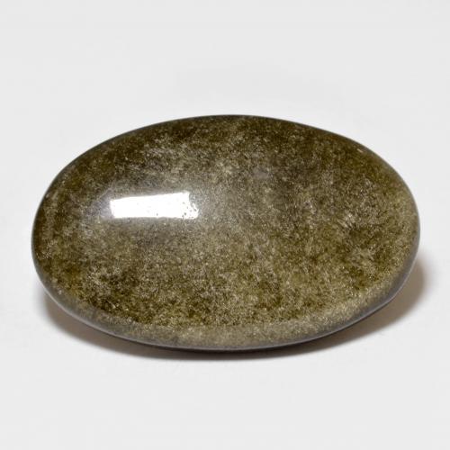 10,35 ctw natürlicher schwarzer Obsidian, Oval Schliff, Lichtundurchlässig