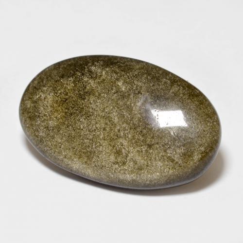 10,35 ctw natürlicher schwarzer Obsidian, Oval Schliff, Lichtundurchlässig