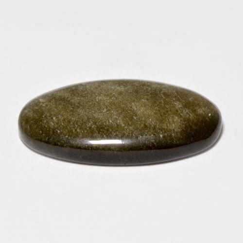 10,35 ctw natürlicher schwarzer Obsidian, Oval Schliff, Lichtundurchlässig
