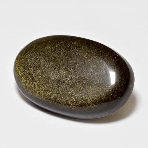 15,53 ctw natürlicher schwarzer Obsidian, Oval Schliff, Lichtundurchlässig