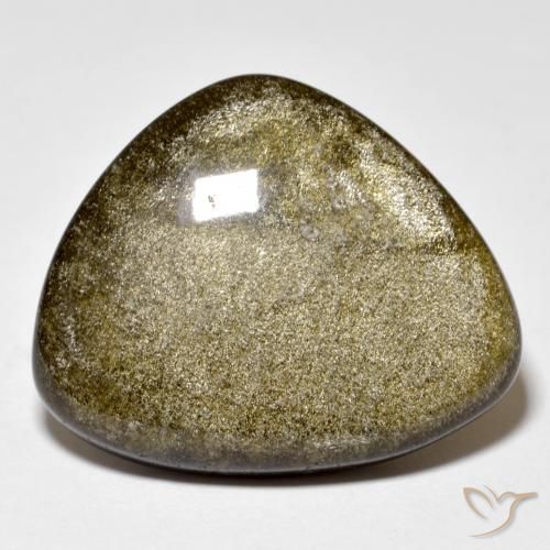 9,17 ctw natürlicher Helles schwärzliches Braun Obsidian, Trillion, Lichtundurchlässig