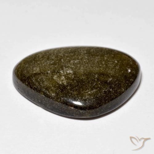 9,17 ctw natürlicher Helles schwärzliches Braun Obsidian, Trillion, Lichtundurchlässig