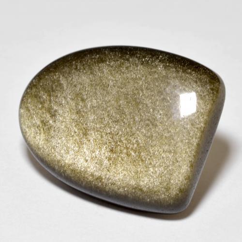 9,17 ctw natürlicher Schwarz mit Bronze Obsidian, Ausgefallene Form, Lichtundurchlässig