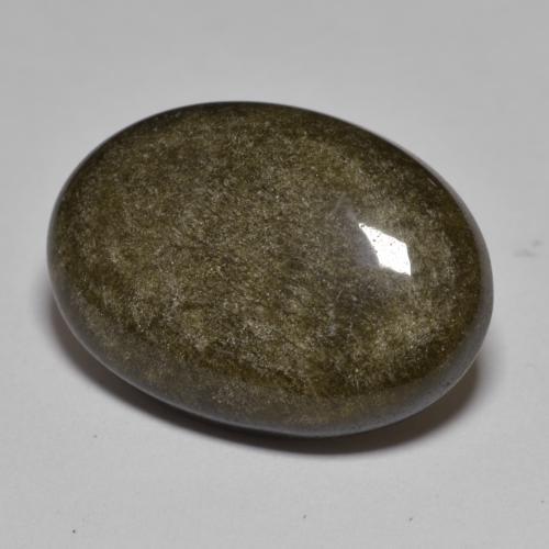 12,75 ctw natürlicher schwarzer Obsidian, Oval Schliff, Lichtundurchlässig