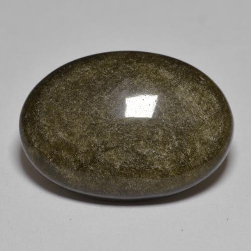 12,75 ctw natürlicher schwarzer Obsidian, Oval Schliff, Lichtundurchlässig
