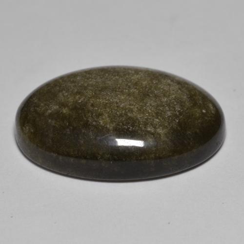 12,75 ctw natürlicher schwarzer Obsidian, Oval Schliff, Lichtundurchlässig