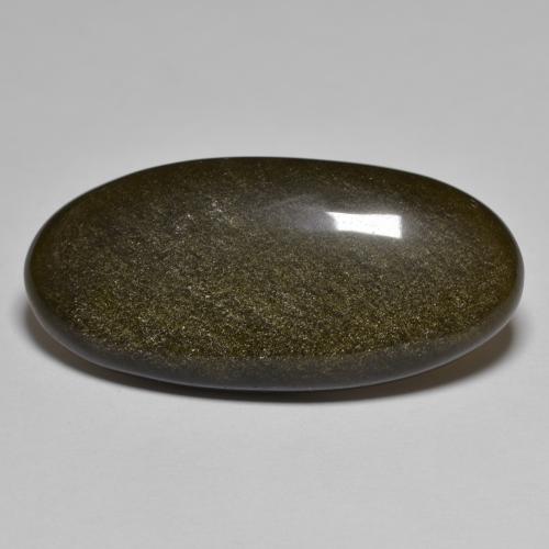 17,99 ctw natürlicher schwarzer Obsidian, Oval Schliff, Lichtundurchlässig