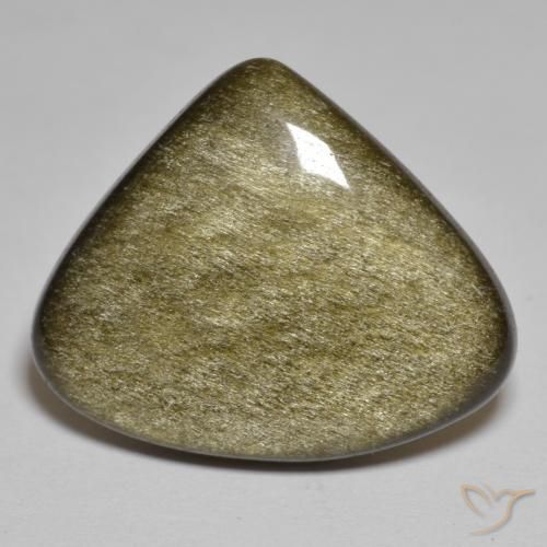 9,17 ctw natürlicher Helles schwärzliches Braun Obsidian, Trillion, Lichtundurchlässig