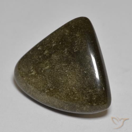 9,17 ctw natürlicher Helles schwärzliches Braun Obsidian, Trillion, Lichtundurchlässig