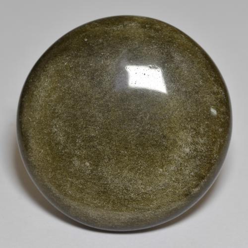 9,17 ctw natürlicher Schwarz mit Goldglanz Obsidian, Rund Schliff, Lichtundurchlässig