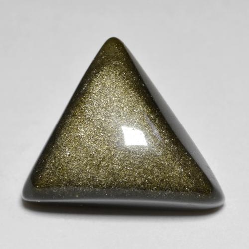 9,17 ctw natürlicher Schwarz mit Bronze Obsidian, Trillion, Lichtundurchlässig