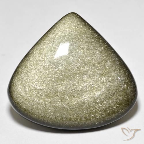 38.72ct Natürlicher Schwarz Braun Obsidian, Birnenform, Lichtundurchlässig