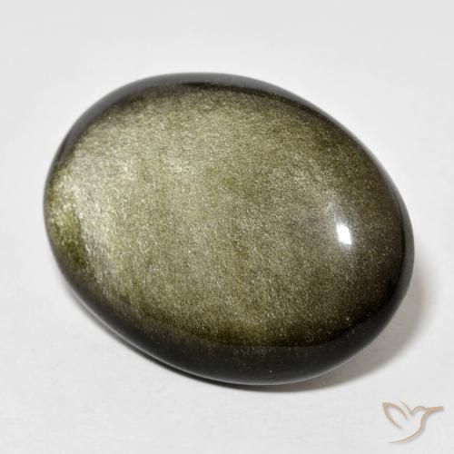 28,60 ctw natürlicher goldener Obsidian, Oval Schliff, Lichtundurchlässig