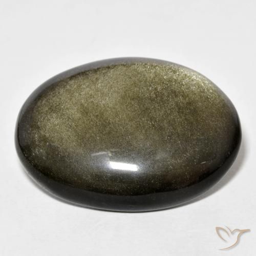 28,60 ctw natürlicher goldener Obsidian, Oval Schliff, Lichtundurchlässig