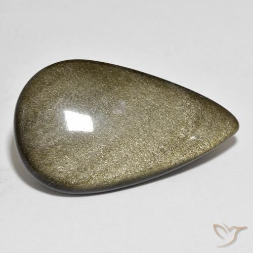 9,17 ctw natürlicher Mehrfarbig Obsidian, Birnenform, Lichtundurchlässig