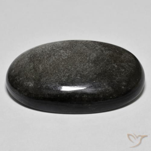 9,17 ctw natürlicher Hellgrau Obsidian, Oval, Lichtundurchlässig