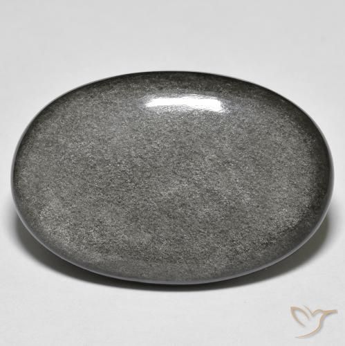 31.50ct Natürlicher Hellgrau Obsidian, Oval, Lichtundurchlässig
