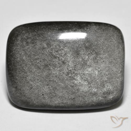 33.22ct Natürlicher Hellgrau Obsidian, Kissen, Lichtundurchlässig