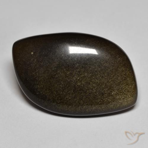 17.74ct Natürlicher Schwarz mit Goldglanz Obsidian, Fantasie, Lichtundurchlässig