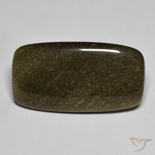 9,53 ctw natürlicher schwarzer Obsidian, Kissenschliff, Lichtundurchlässig