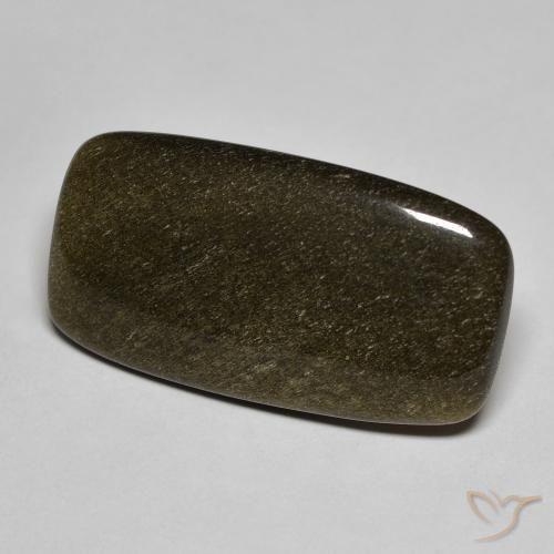 9,53 ctw natürlicher schwarzer Obsidian, Kissenschliff, Lichtundurchlässig