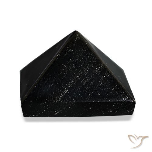 66.01ct schwarz mit grauen linien obsidian, quadrat, lichtundurchlässig