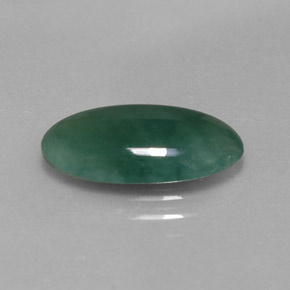 3,66 ctw natürlicher grüner Omphacit-Jade, Oval Schliff, Lichtdurchlässig