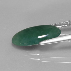 3,66 ctw natürlicher grüner Omphacit-Jade, Oval Schliff, Lichtdurchlässig