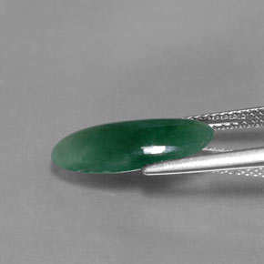 3,52 ctw natürlicher grüner Omphacit-Jade, Fantasieschliff, Lichtdurchlässig