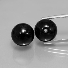  ct natürliche schwarzer Onyx-Edelsteine, Sphäre / Kugel, Lichtundurchlässig