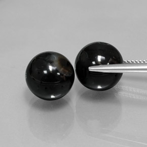  ct natürliche schwarzer Onyx-Edelsteine, Sphäre / Kugel, Lichtundurchlässig
