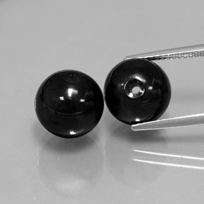 ct natürliche Schwarz Onyx-Edelsteine, Kugel / Ball, Lichtundurchlässig