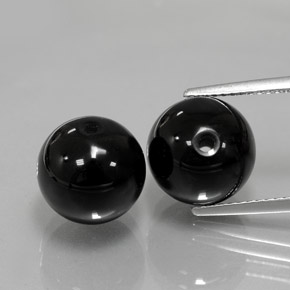  ct natürliche schwarzer Onyx-Edelsteine, Sphäre / Kugel, Lichtundurchlässig