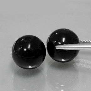  ct natürliche schwarzer Onyx-Edelsteine, Sphäre / Kugel, Lichtundurchlässig