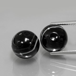 ct natürliche schwarzer Onyx-Edelsteine, Sphäre / Kugel, Lichtundurchlässig