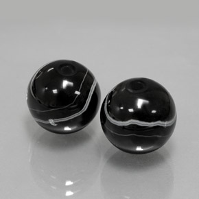  ct natürliche schwarzer Onyx-Edelsteine, Sphäre / Kugel, Lichtundurchlässig