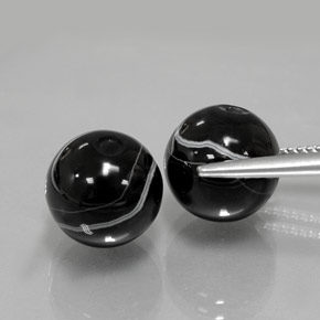  ct natürliche schwarzer Onyx-Edelsteine, Sphäre / Kugel, Lichtundurchlässig